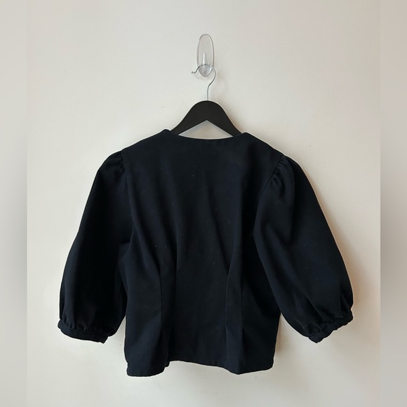 Oak+Fort puffy shoulder cropped blazer - Picture 7 of 11